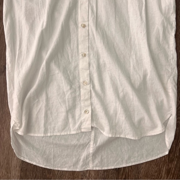 Aritzia Wilfred Free Relaxed Linen Shirt Dress in White - Picture 4 of 8